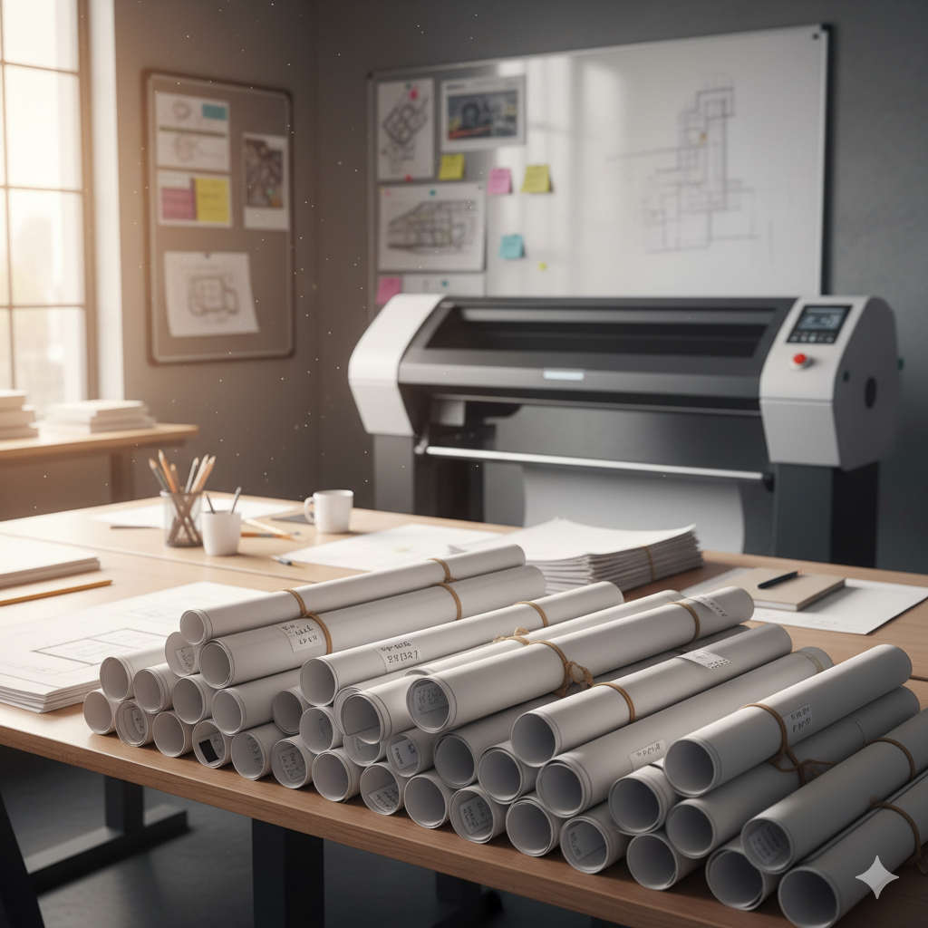 Digitalização profissional de plantas e projetos técnicos